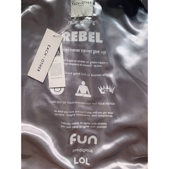 EACHxOTHER color block leather jacket - Picture 4 of 5